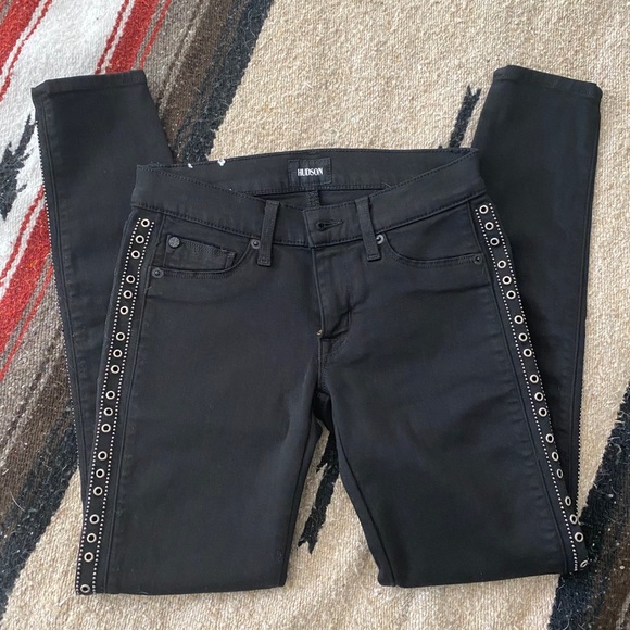 Hudson Luna Super Skinny Ankle Jeans - Picture 4 of 7